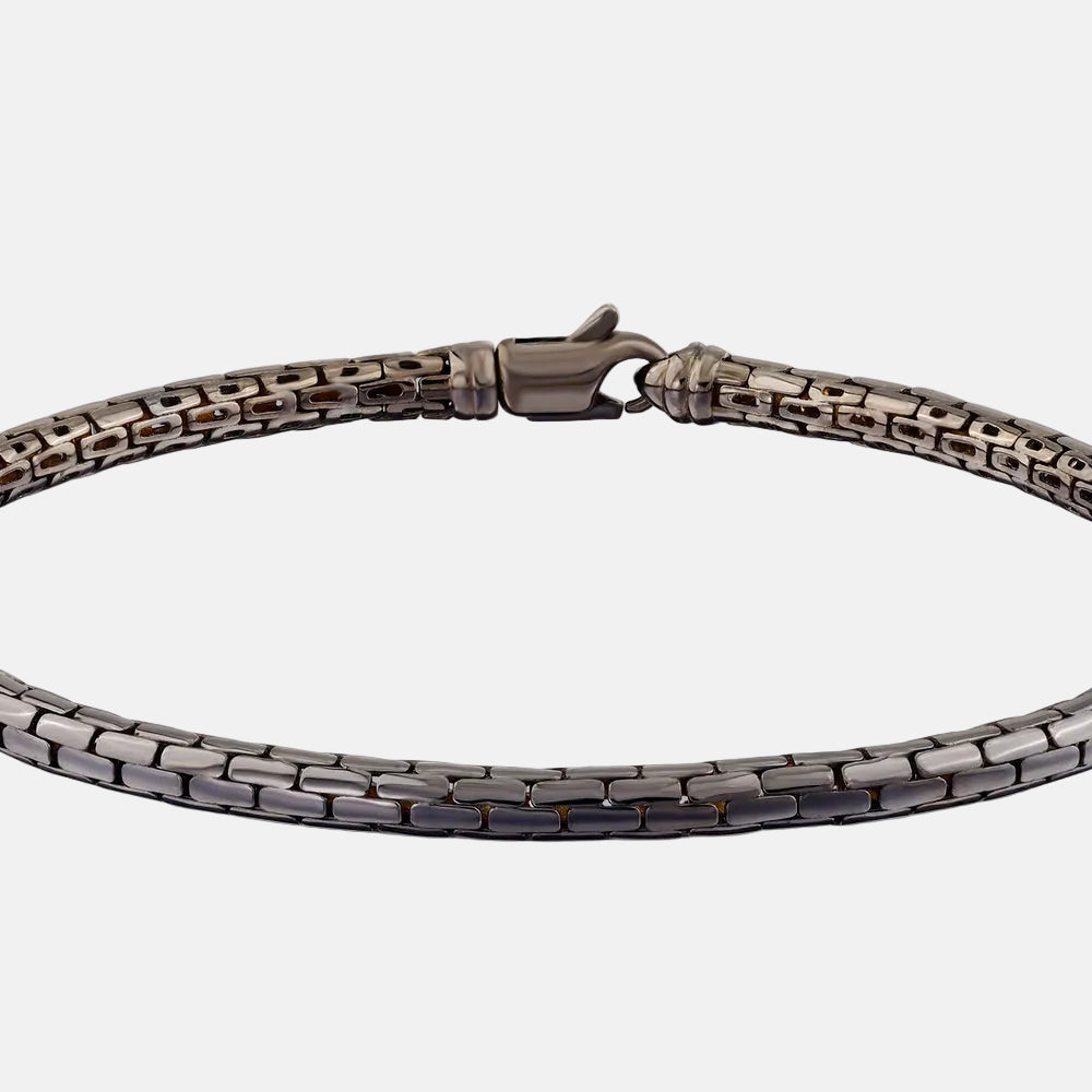 Assos Pırlanta 14 Ayar Altın Tasarım Şık Erkek Zincir Bileklik