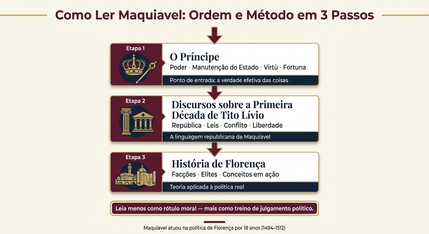Como Ler Maquiavel: Ordem e Método em 3 Passos