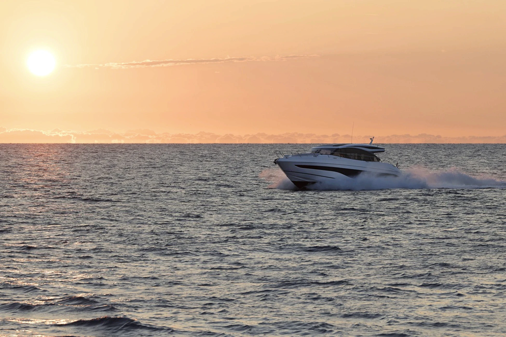 Princess V65 at Sunset