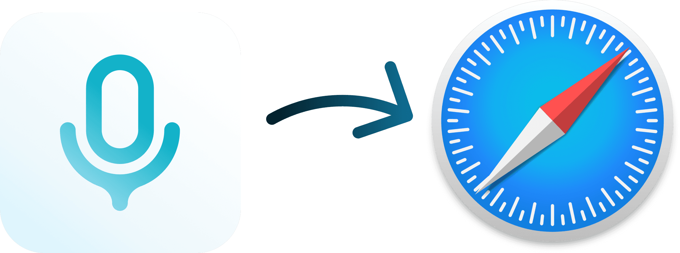 VoicyロゴとSafariロゴで表示されている音声を文字起こし