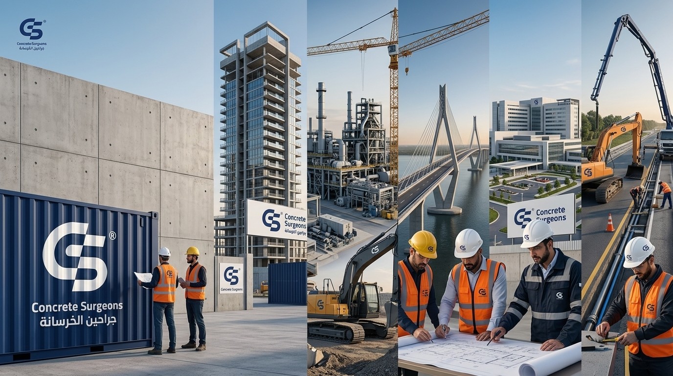 Engineering case study hero image showing specialist concrete and structural project work