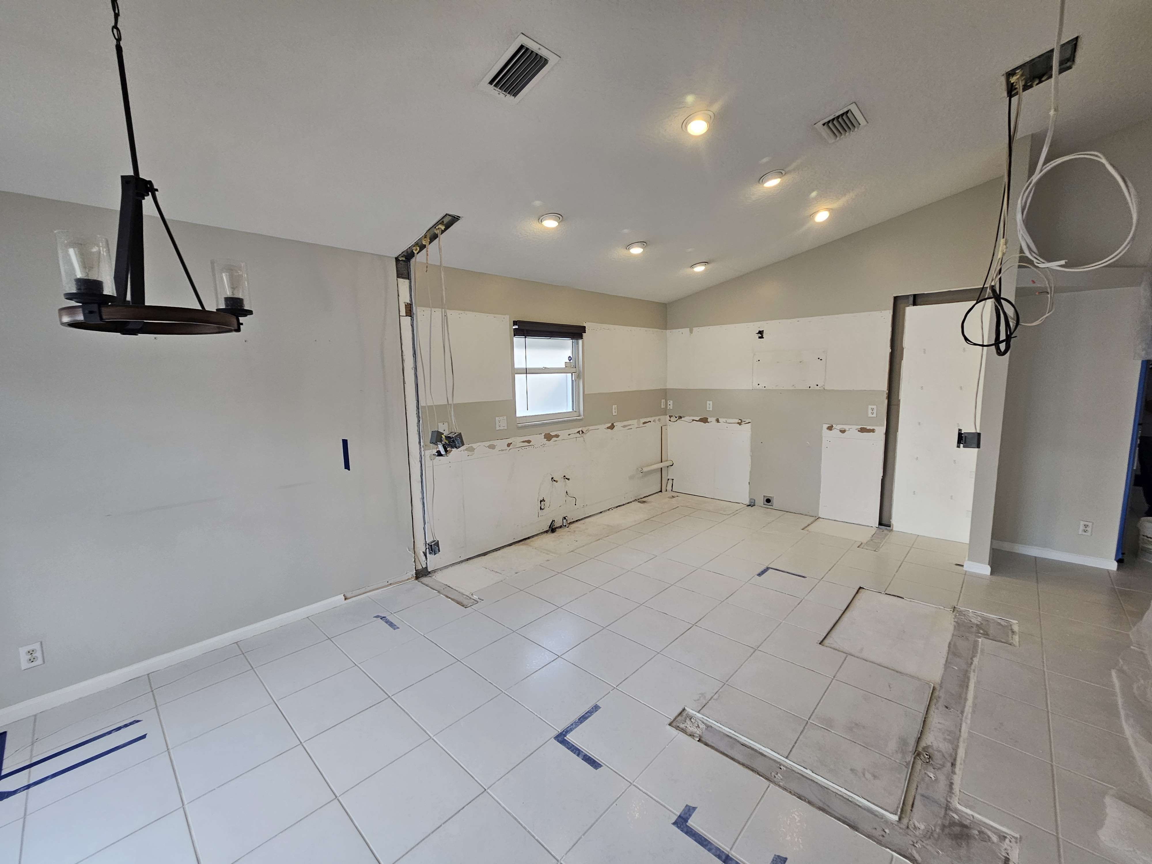 Kitchen after cabinets removal