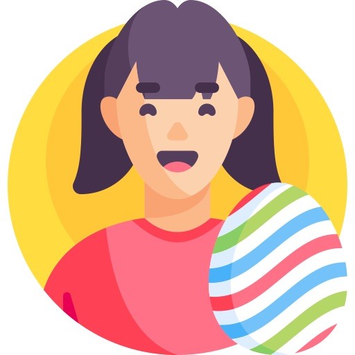 Flat icons made of colorful shapes.