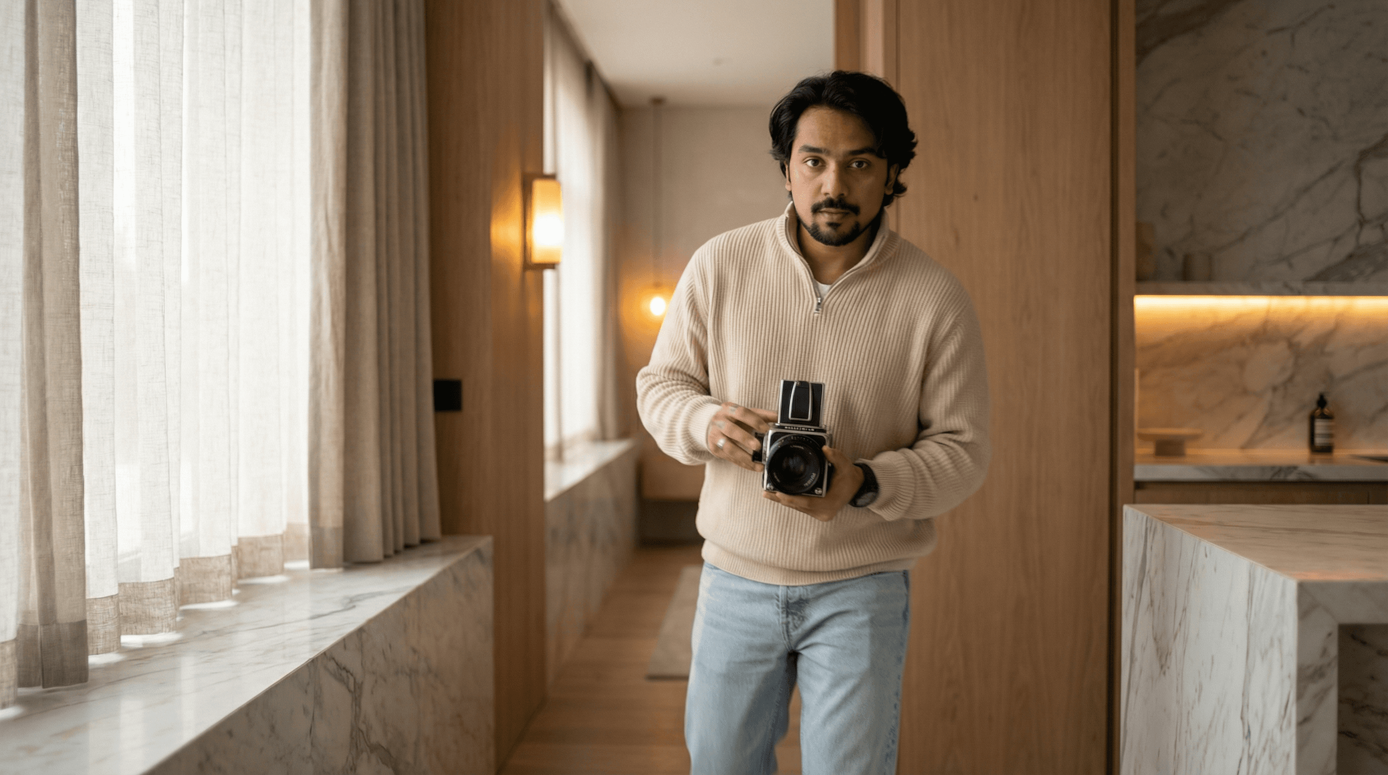 Photographer with the camera