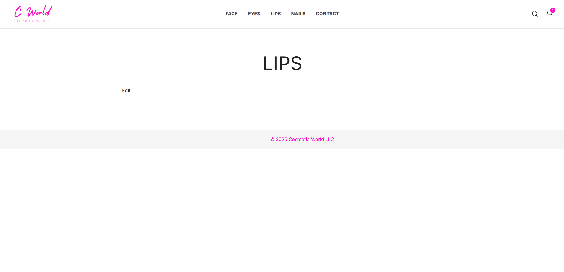 Before adding products