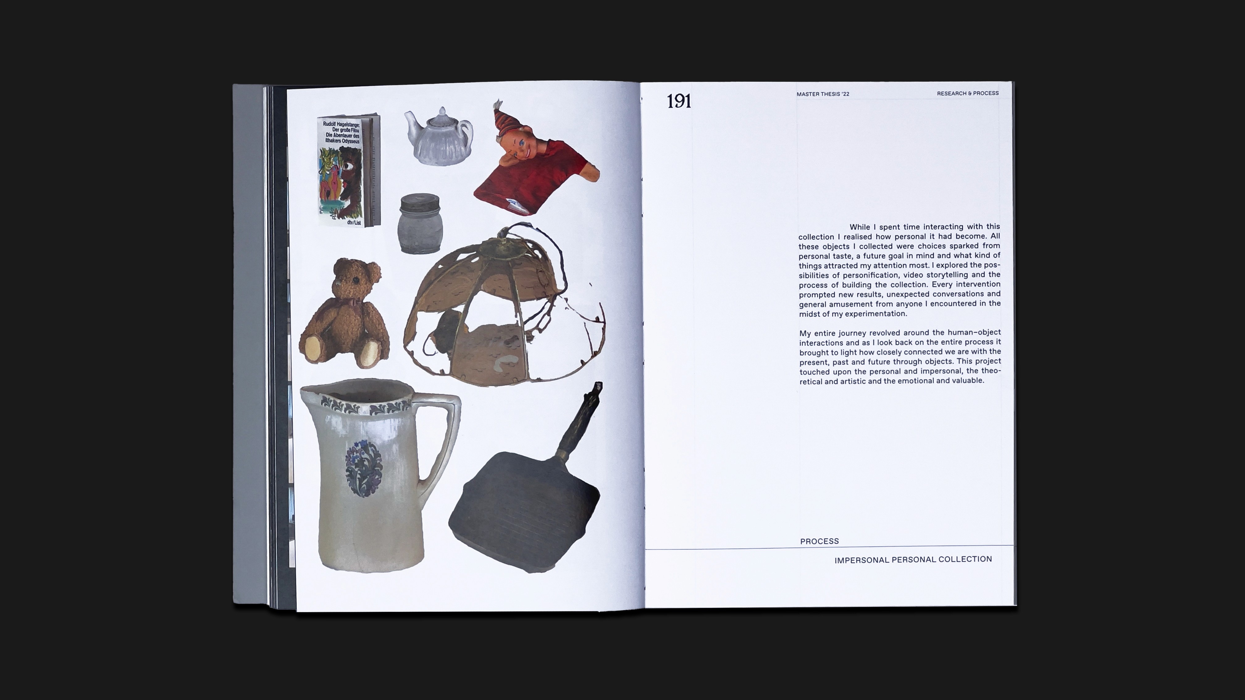 Thesis Book Found Objects Spread