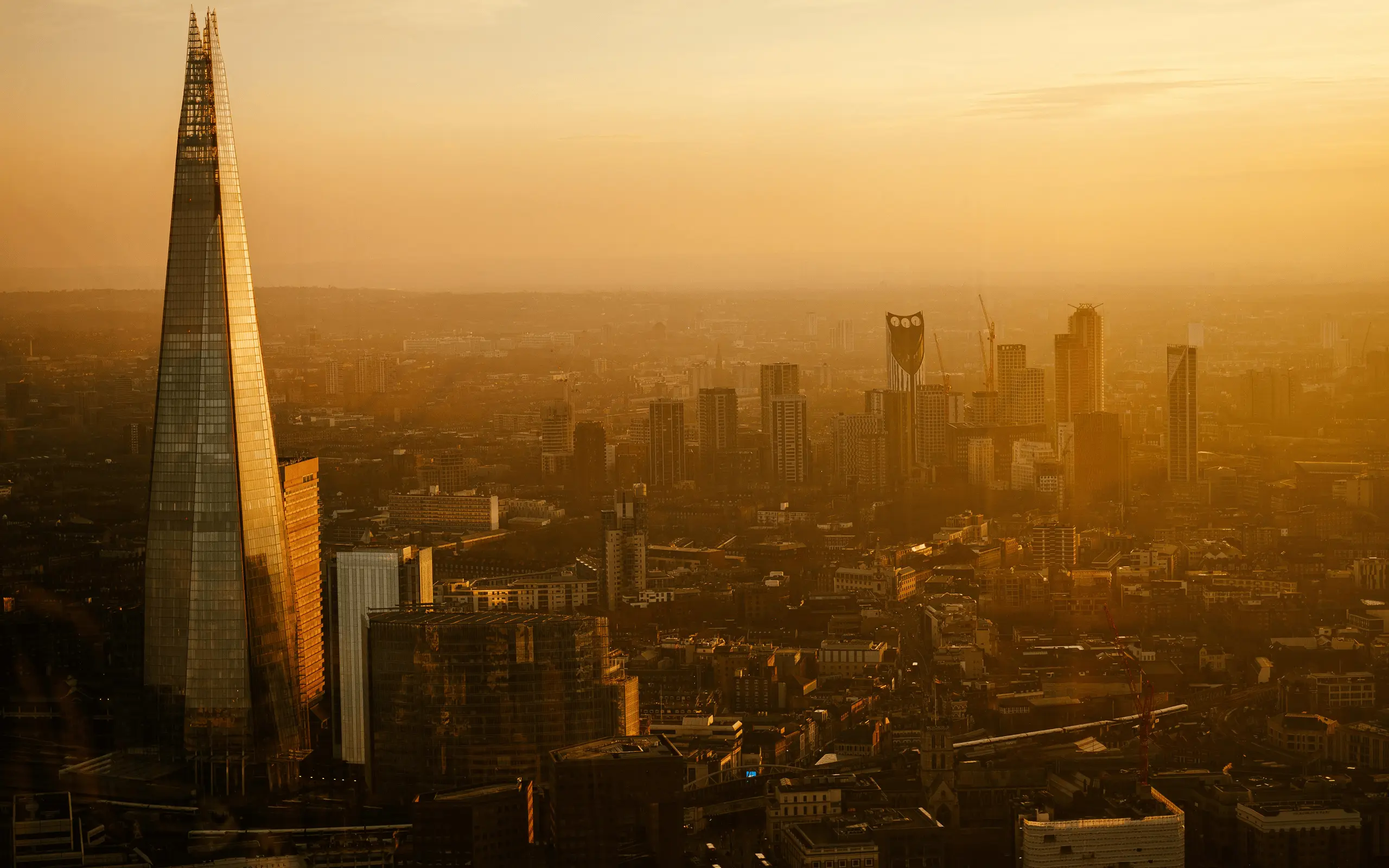 London city skyline with enterprise architecture.