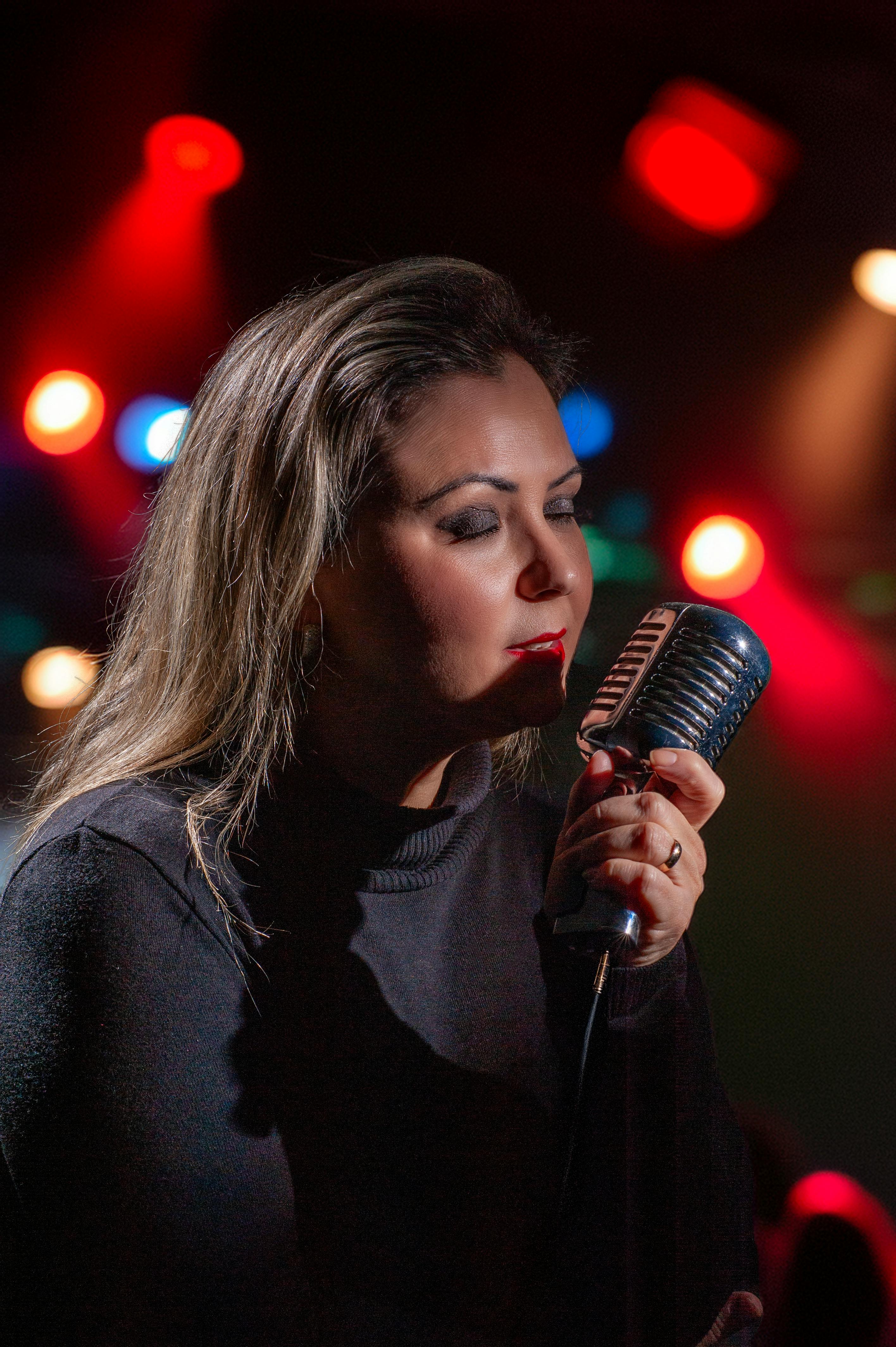 rock and roll singer stage vintage performance