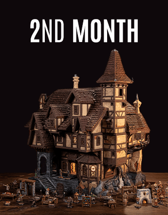 Silent Coin Taproom miniature from Loot Studios’ Welcome Pack.