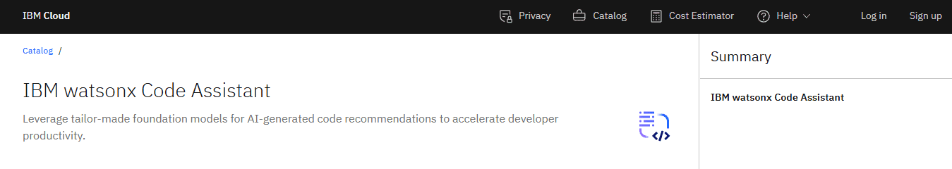 IBM Watsonx Code Assistan