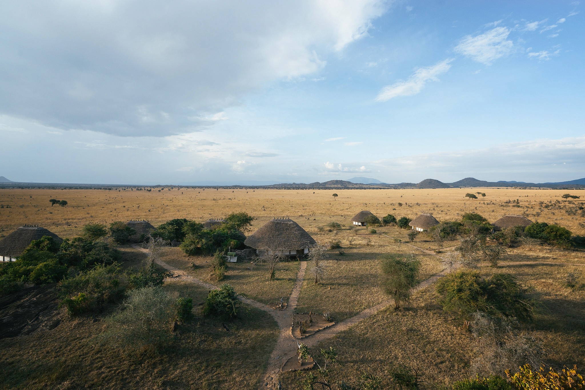 Aerial view of Apoka lodge