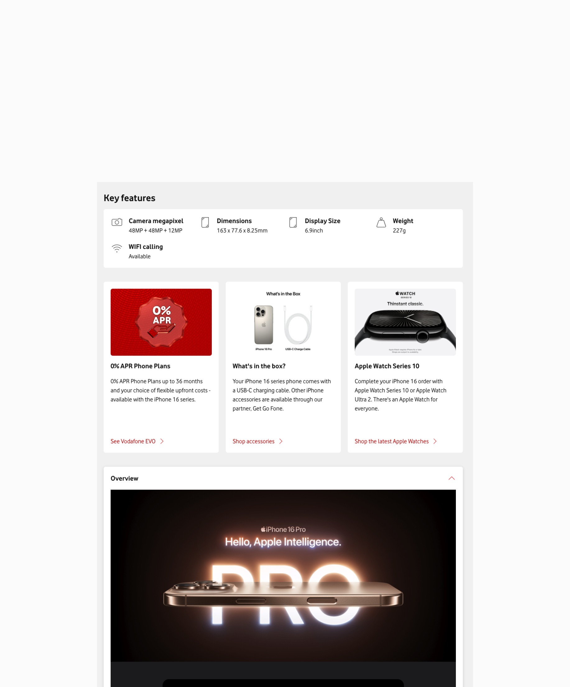 A screenshot from the Stuff page of the website