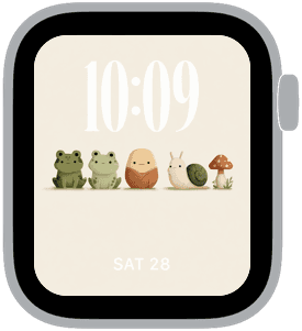 verdant friends Apple Watch face preview 4 featuring summer and spring.