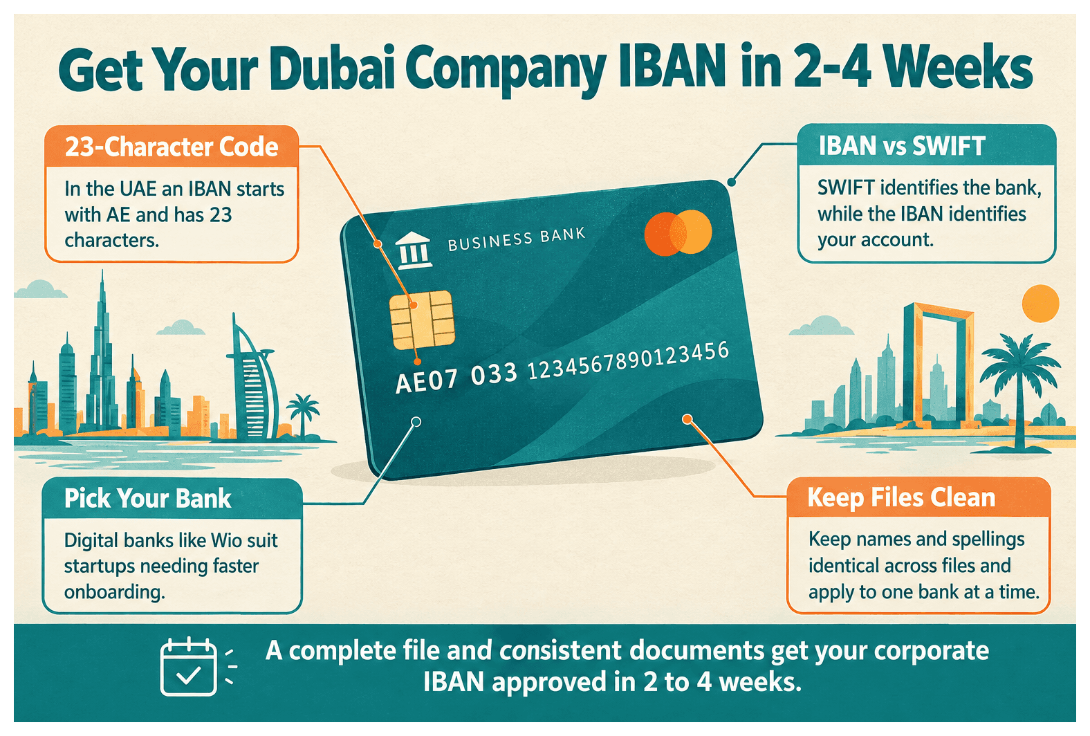 Infographic: What Is an IBAN and How to Get One for Your Dubai Company