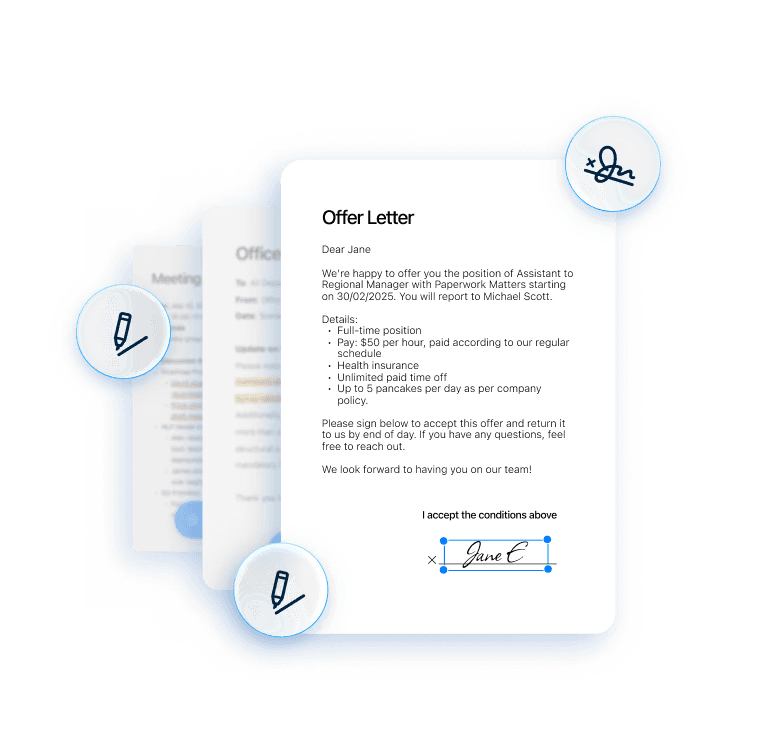 Handle documents easily from one clean and intuitive mobile app.