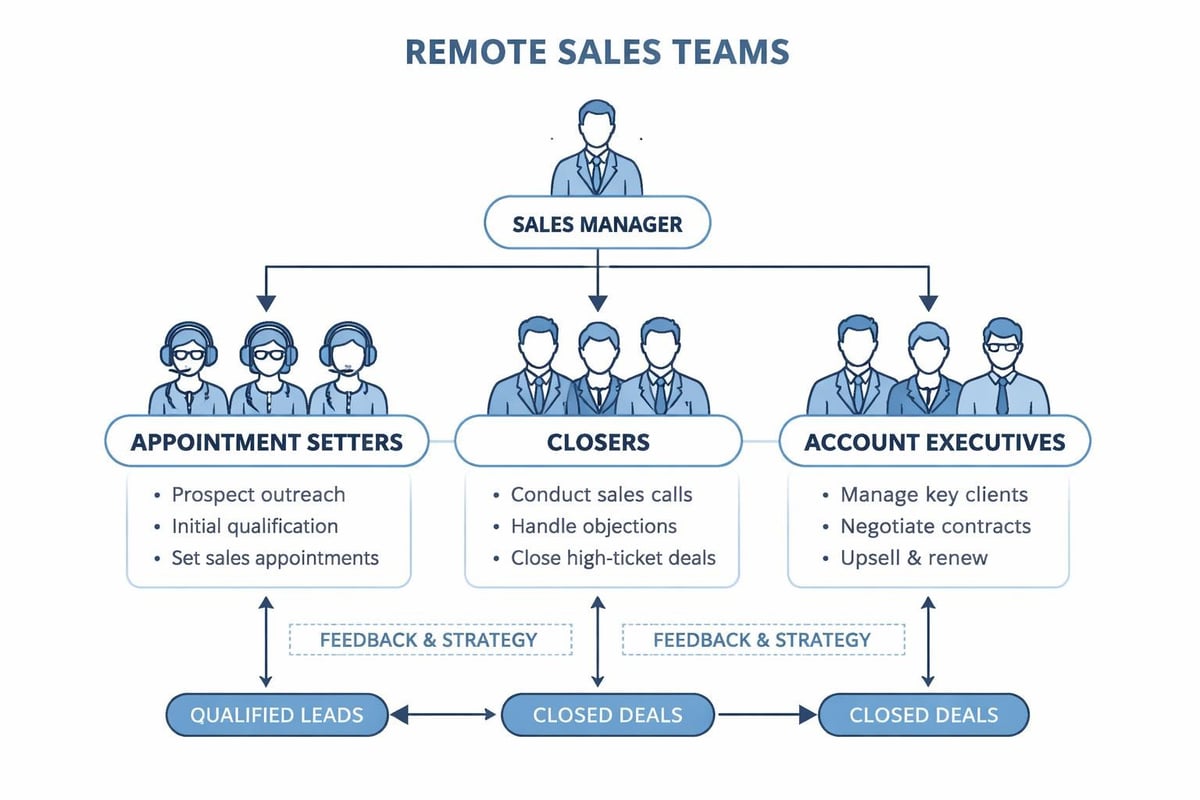 Remote sales team structure