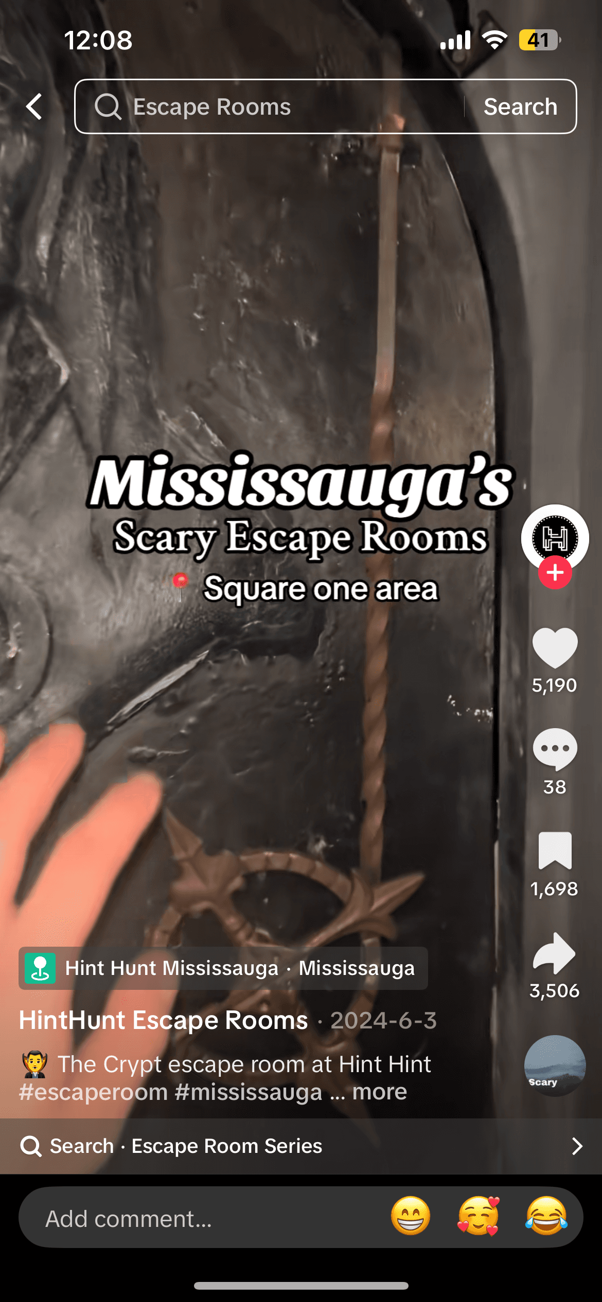 Hint Hunt Scary Escape Rooms Tiktok by Dreams Agency