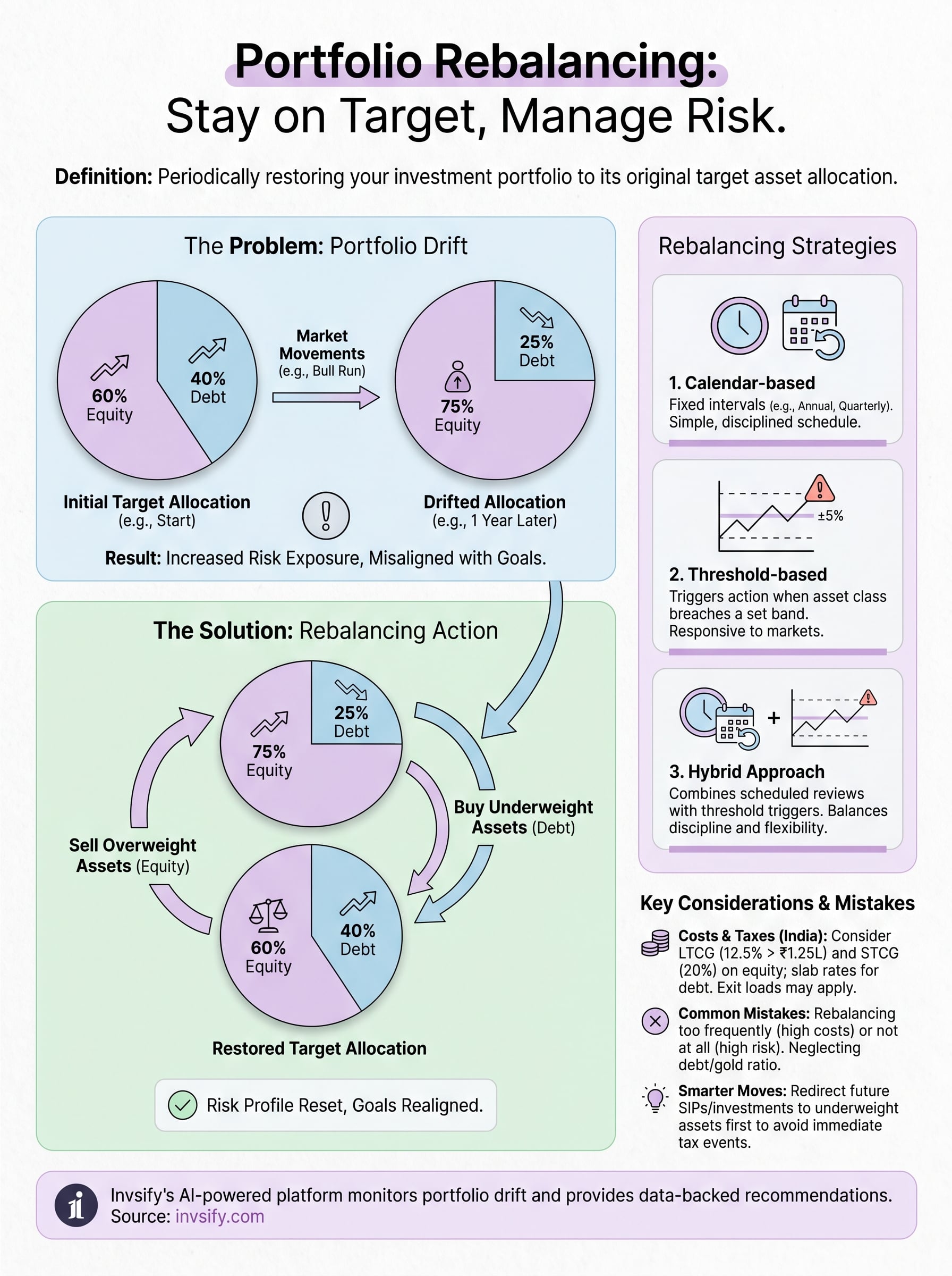 portfolio rebalancing definition infographic