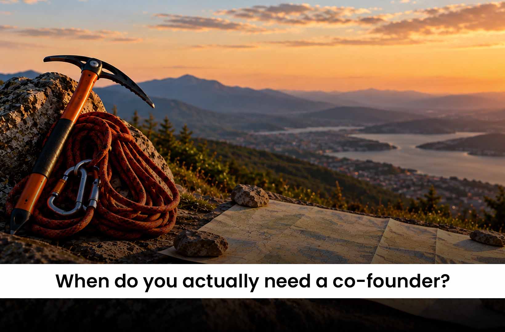 Decision framework showing the three situations where a startup founder genuinely needs a co-founder 