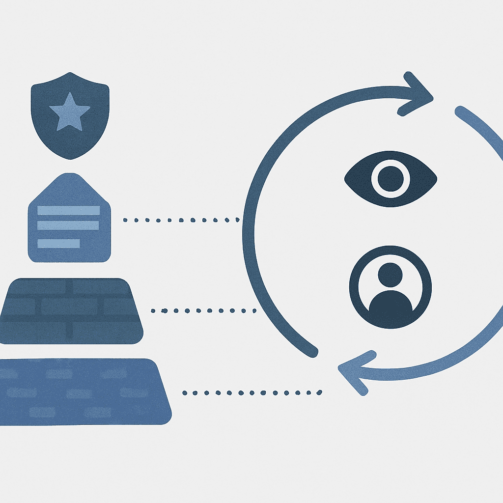 Layered pyramid linked to iterative loop showing GEO implementation and continuous optimization