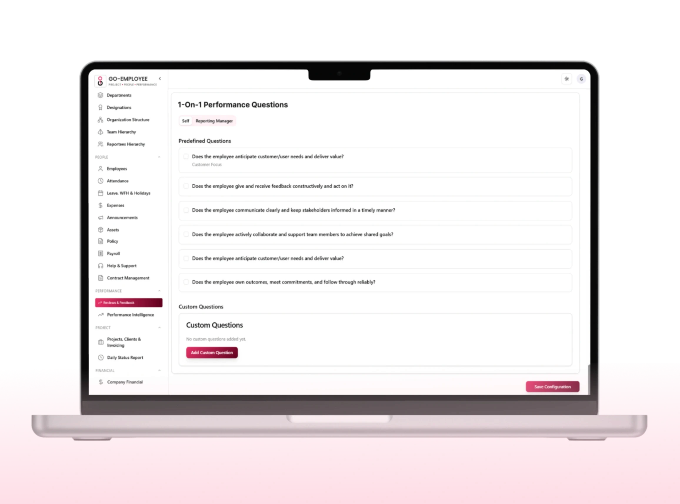 Performance Feedback/inputs