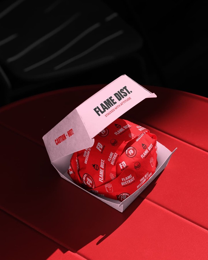 flame disctrict burger box