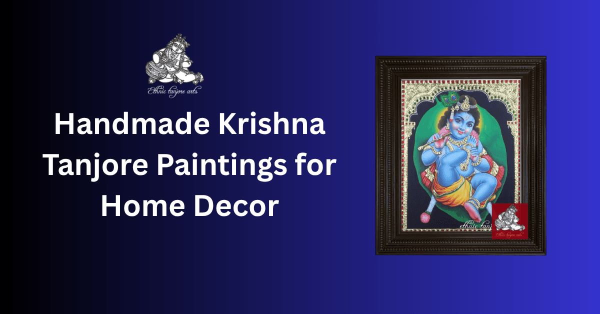 Handmade Krishna Tanjore Paintings for Home Décor