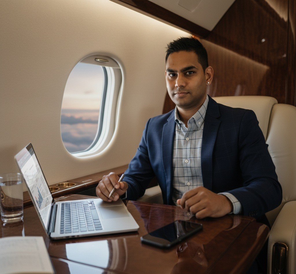 Portrait of portfolio creator – front view