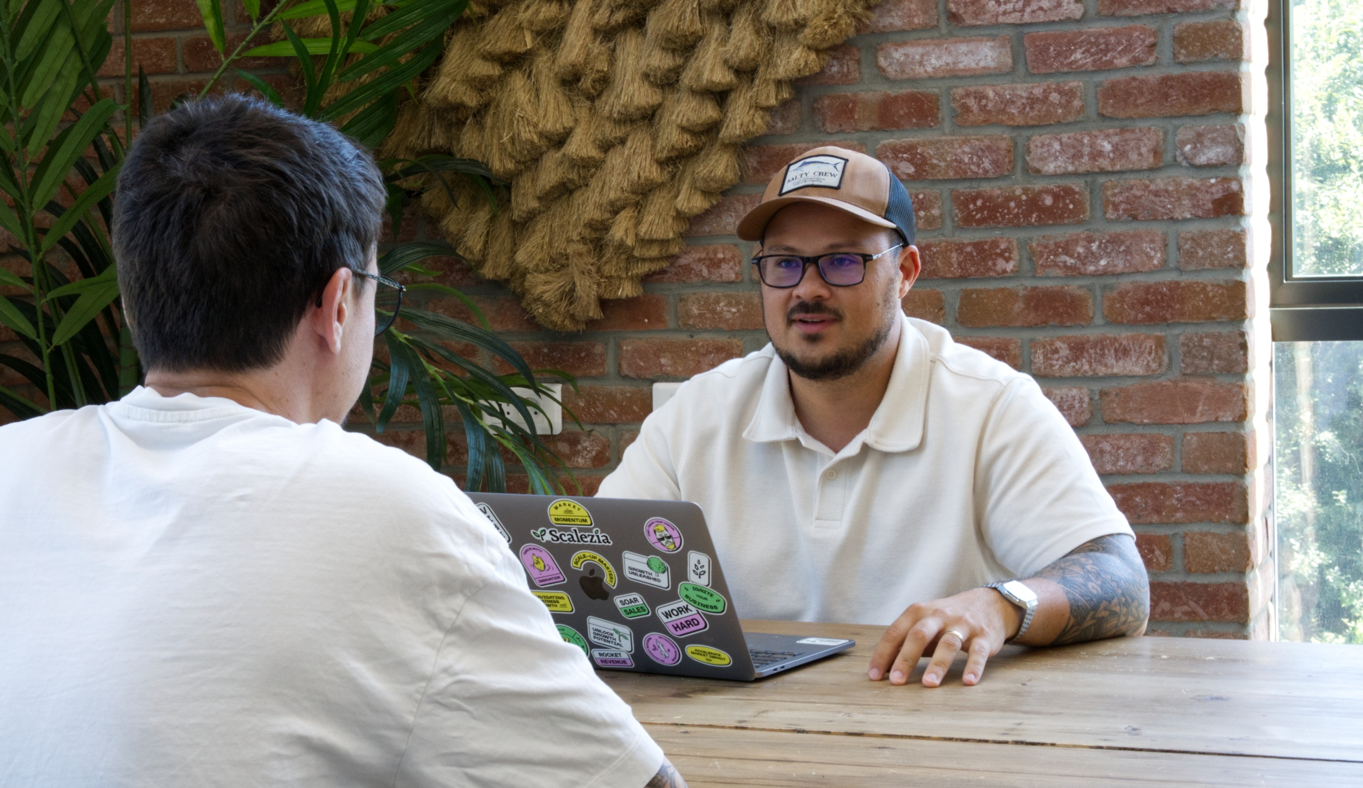 A man at an interview