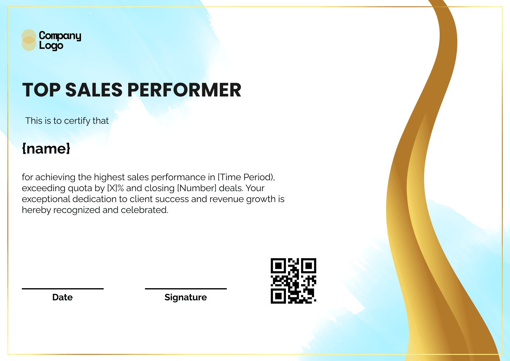 Wauld - Professional and attractive green recognition badge template