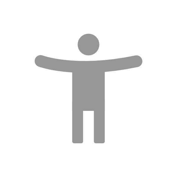 Accessibility icon showing a person with their arms out