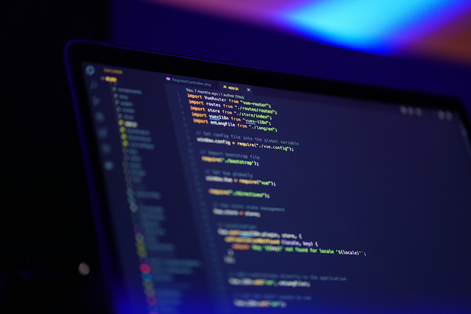 Colorful code on a laptop screen, representing AI-assisted terminal workflows