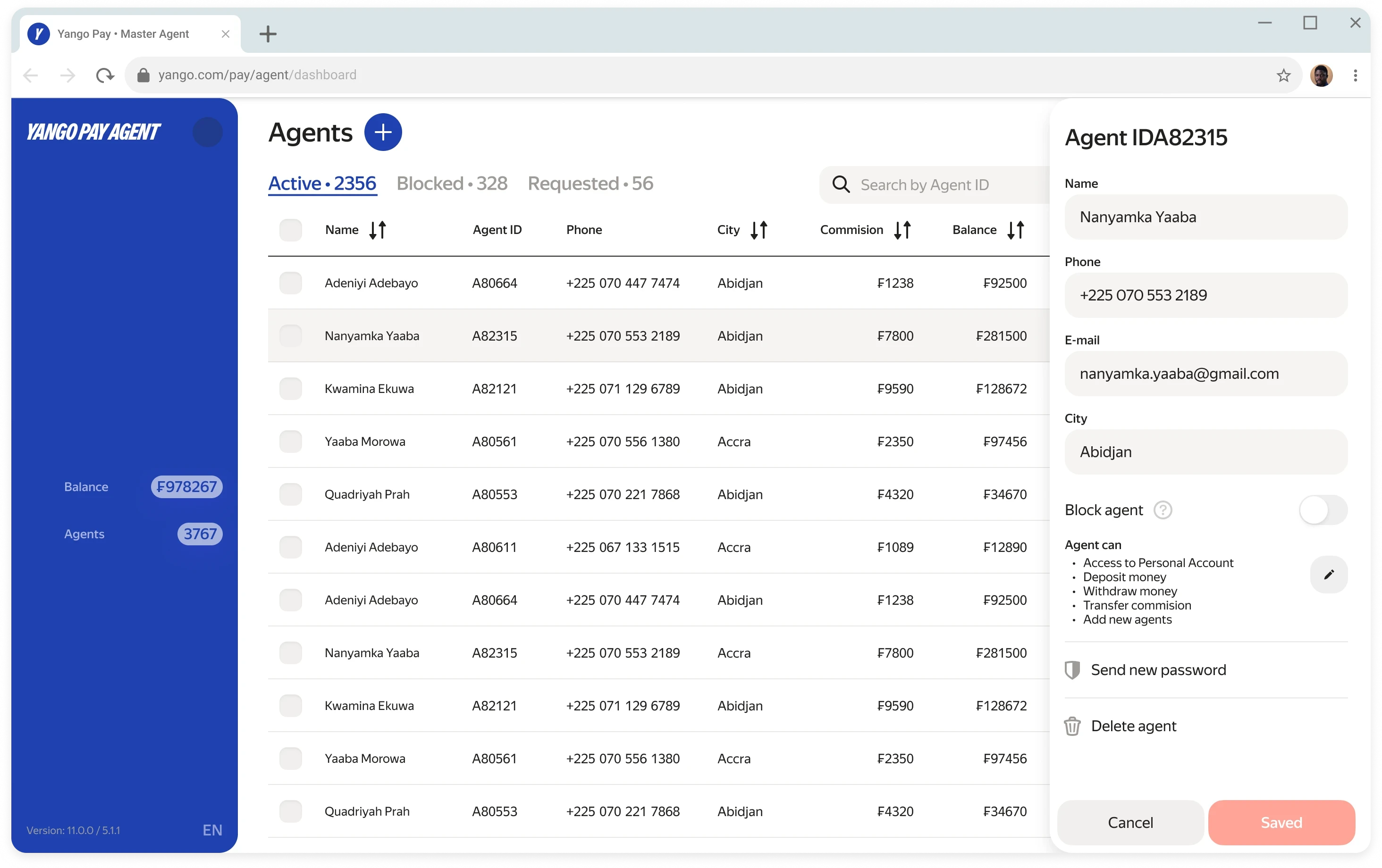 Yango Pay Agents List