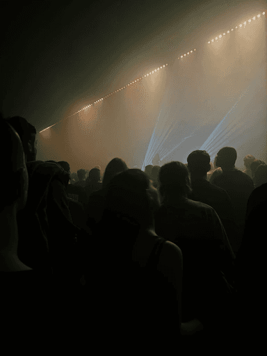 fire burning in the dance floor