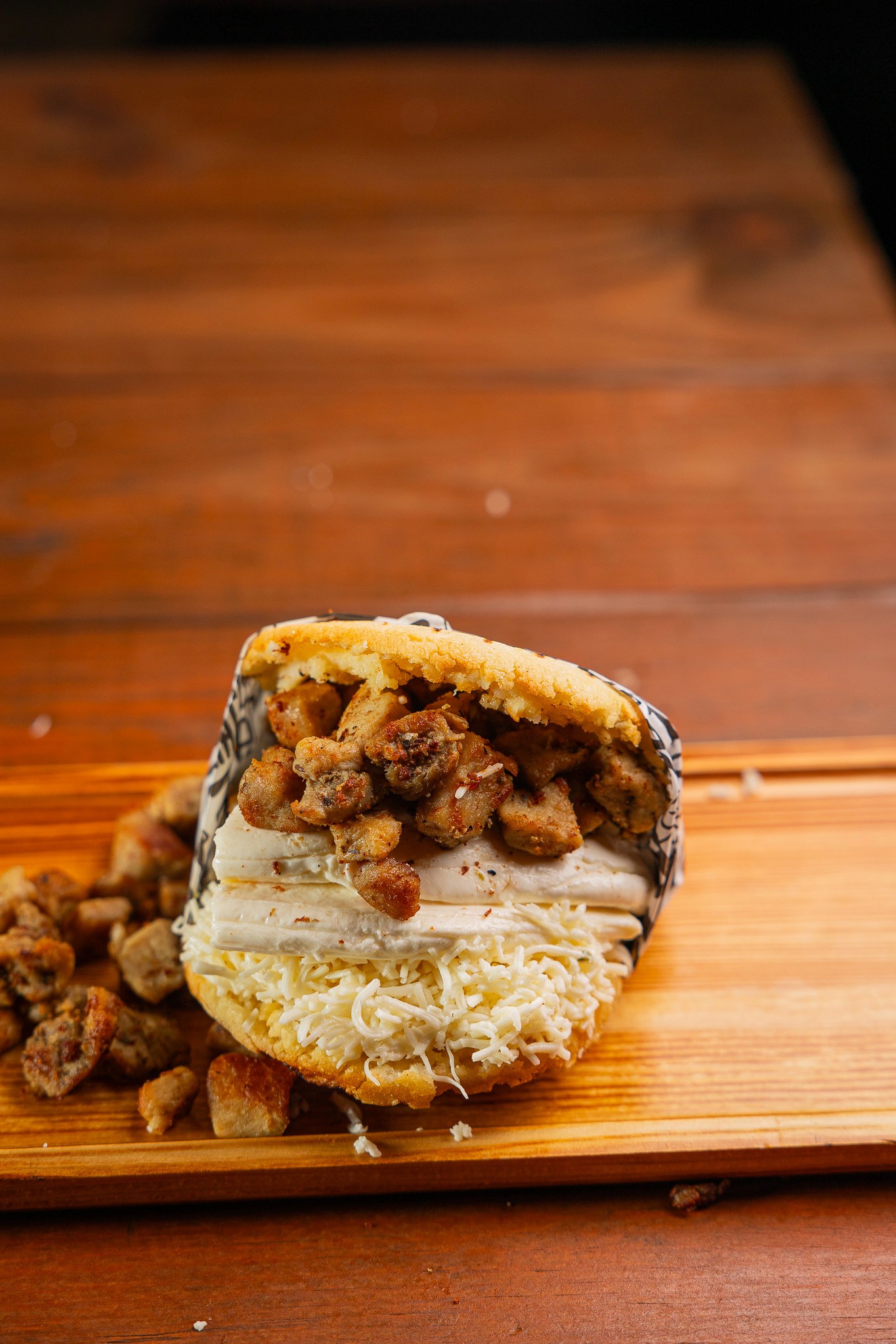 The Arepa de Picahna at Las Rubias Grill Doral Food Truck