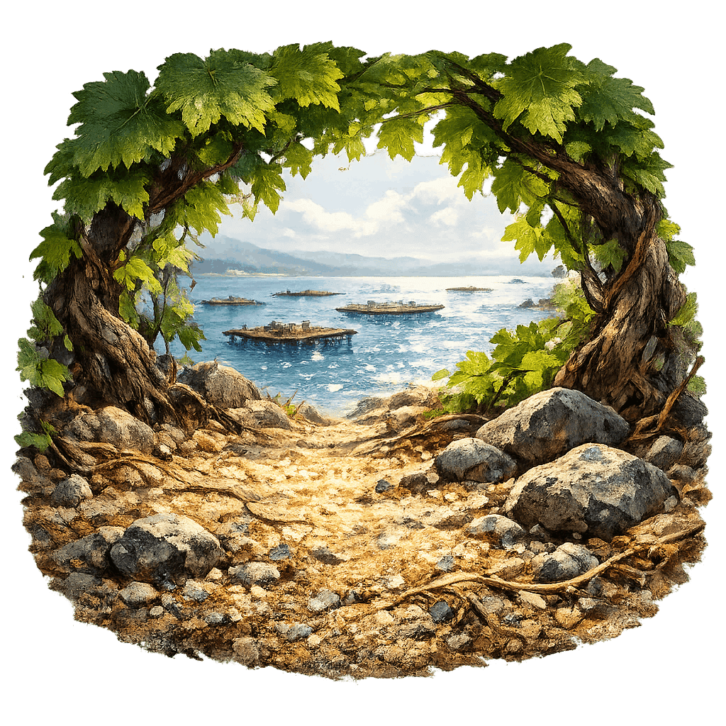 Detailed graphic of the Val do Salnés wine region.