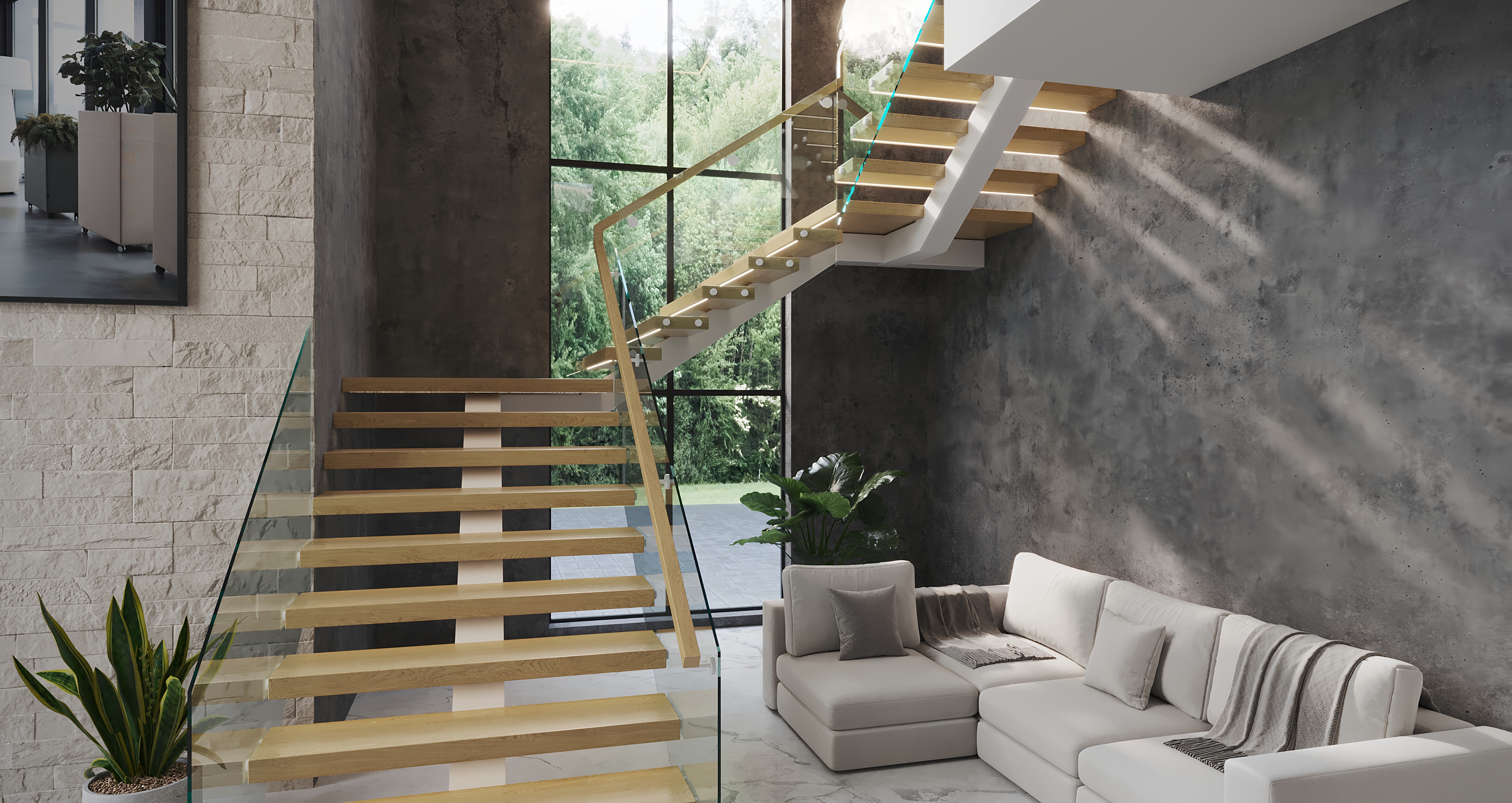 Custom staircase background