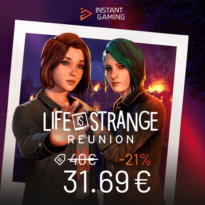 Life is Strange Reunion jaquette officielle avec prix Keyverse Gaming à 31.69€, jeu narratif émotionnel avec choix et conséquences dans une histoire immersive