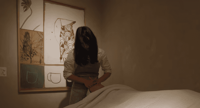 Spacious yoga studio with clean floors and calming ambiance.