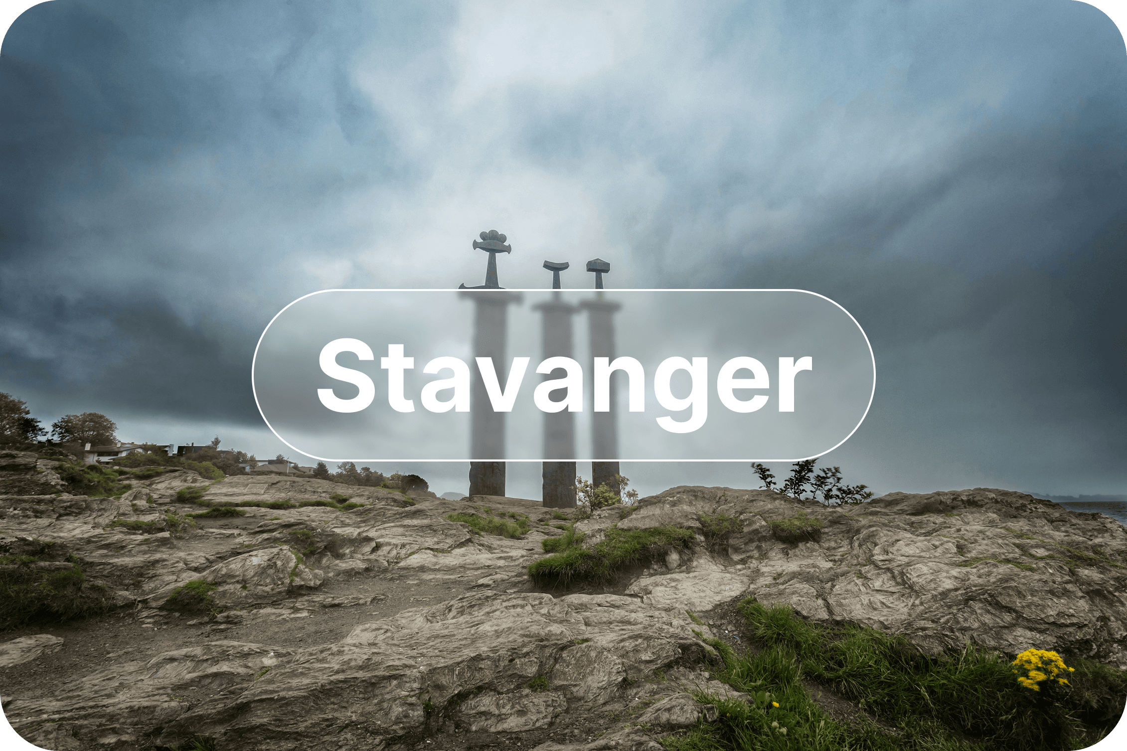 Tre sverd og teksten Stavanger