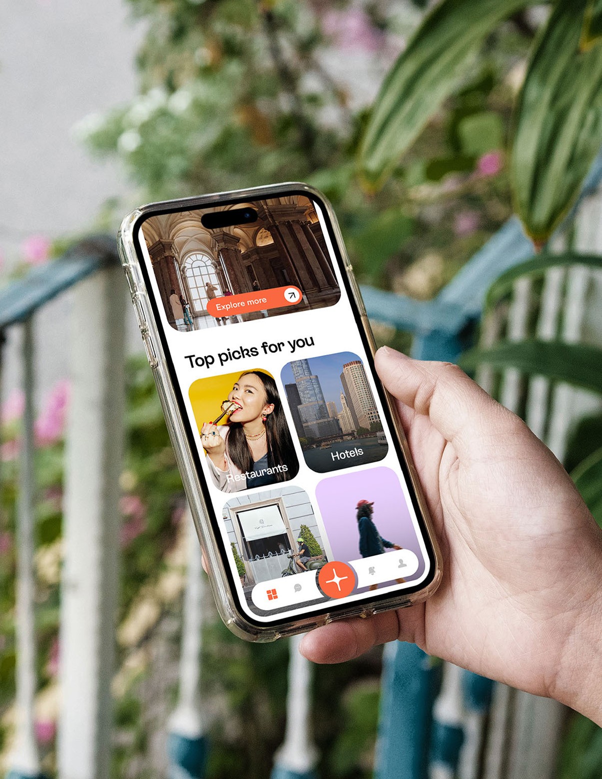 app mockup for travel