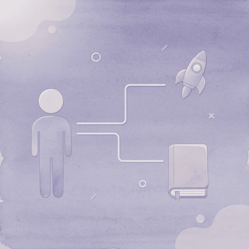  Icon showing a business splitting into two outcomes: walking away versus ongoing legal obligations