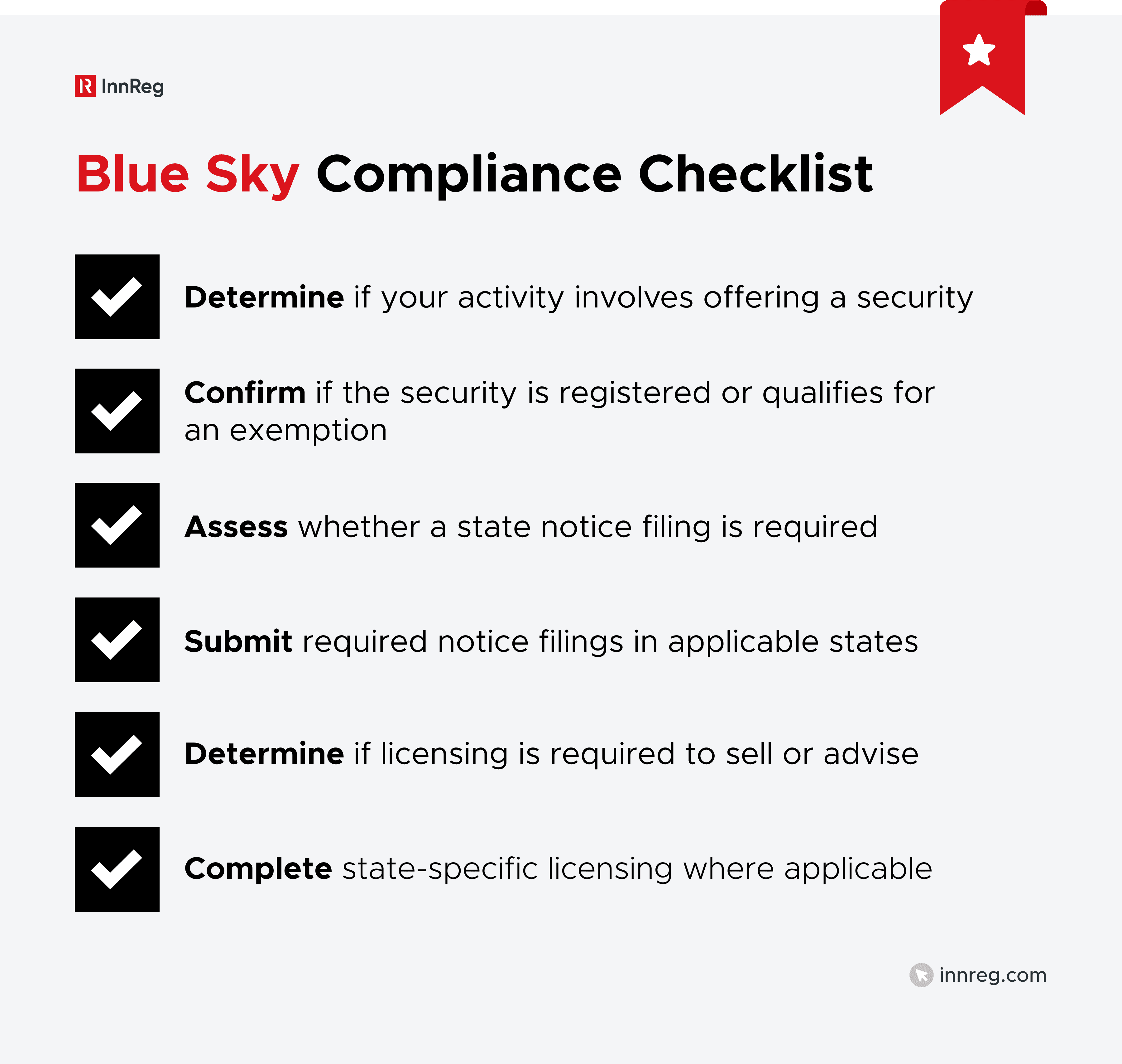 Blue Sky Compliance Checklist