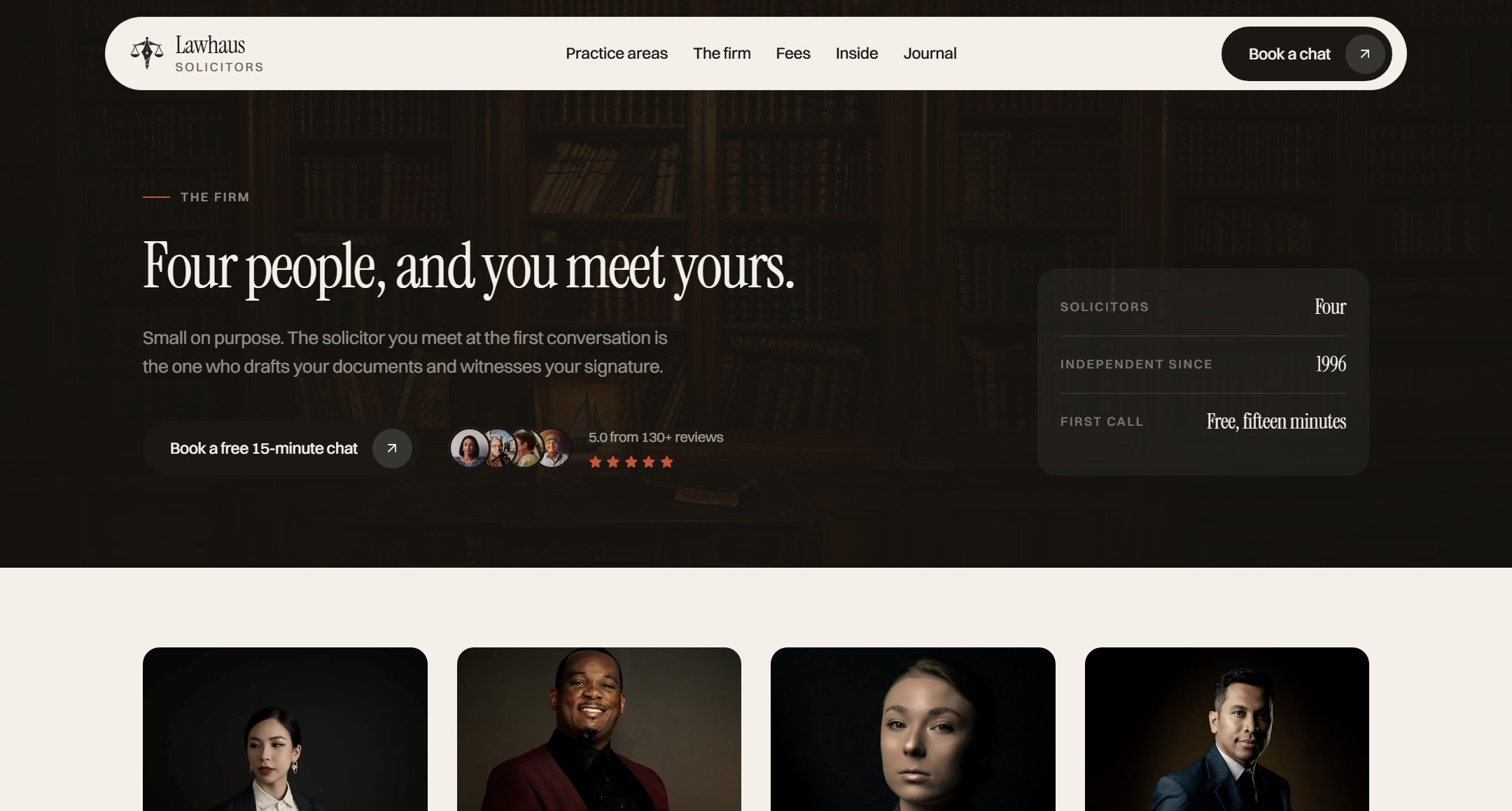 Lawhaus template The Firm page