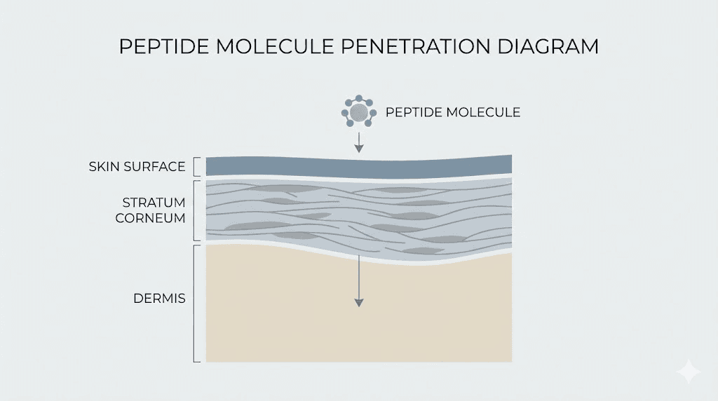 How peptide serums penetrate skin barrier to reach target cells