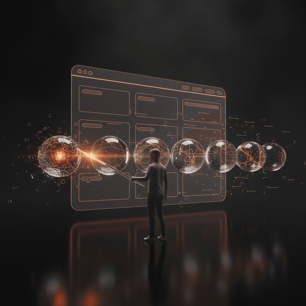 orangene szene im büro