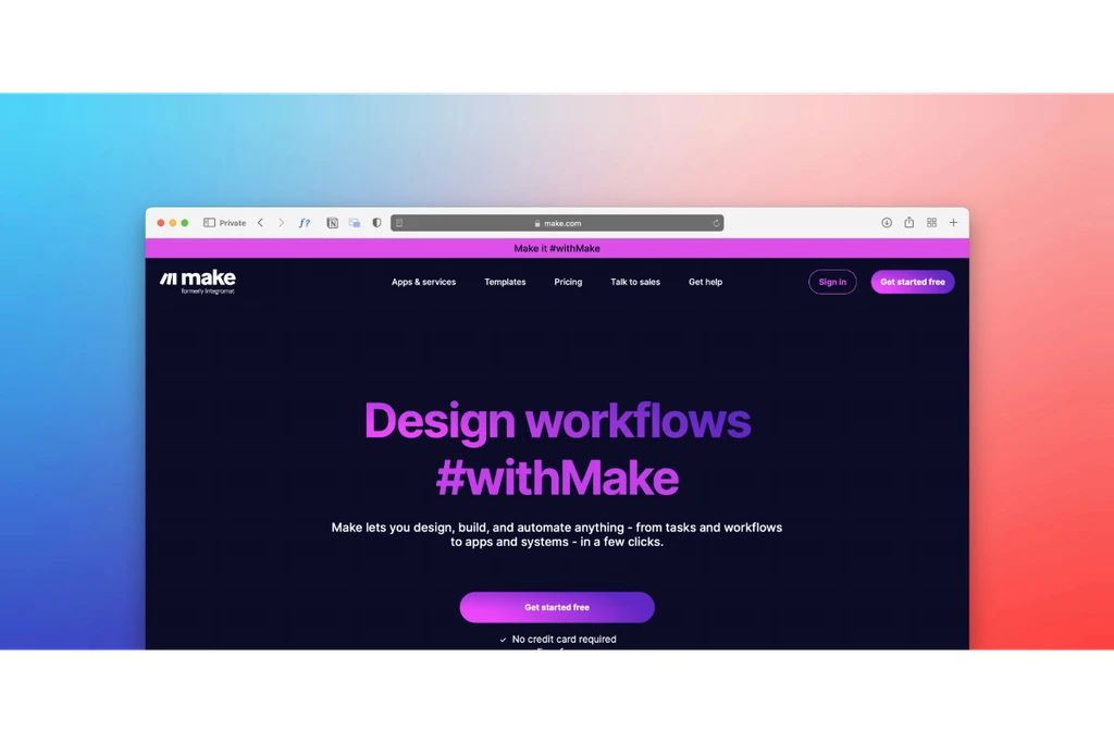 a web page with the words design workflows on it