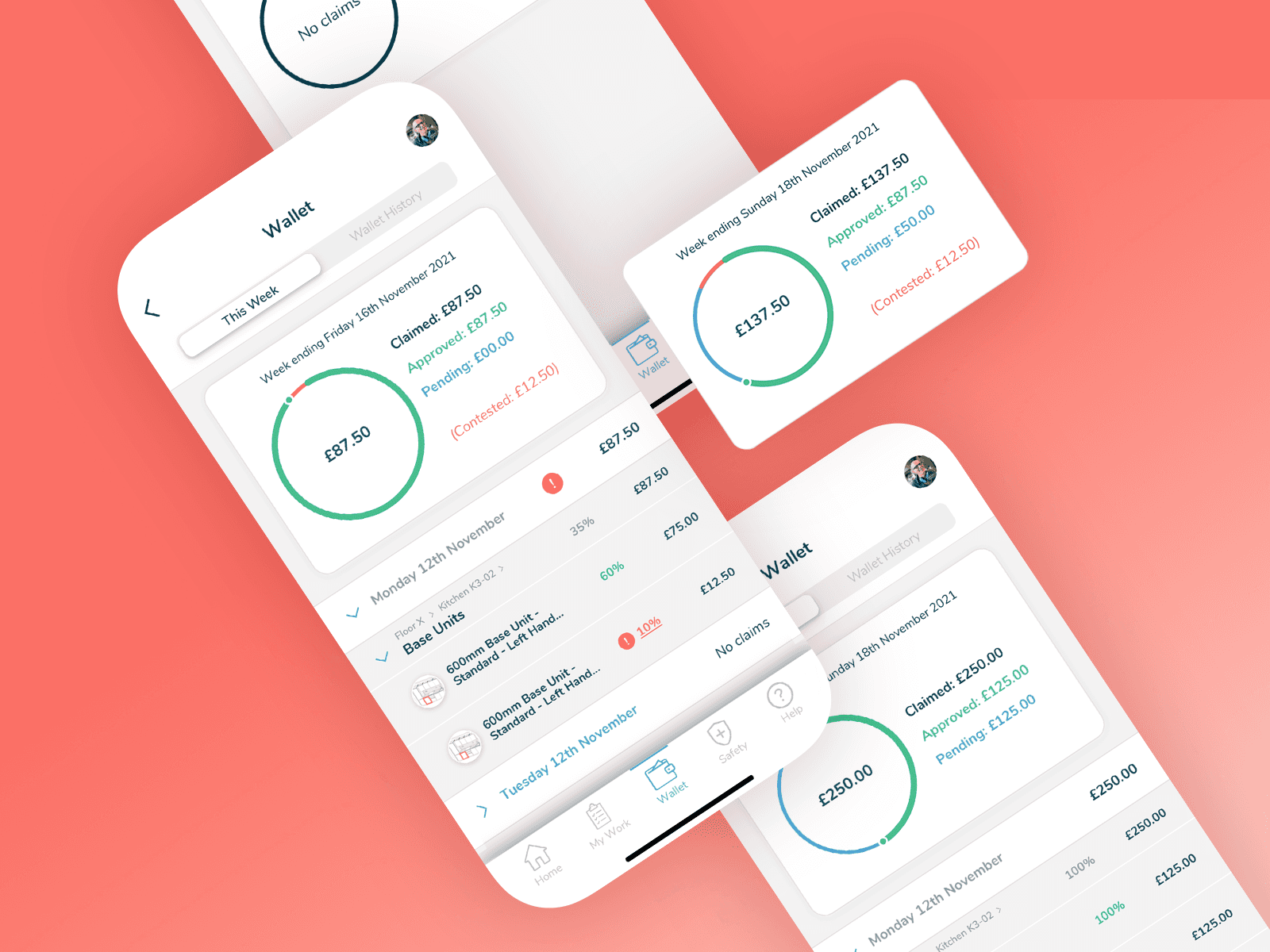 A mockup for an iPhone placed on a table for a personal finance mobile app