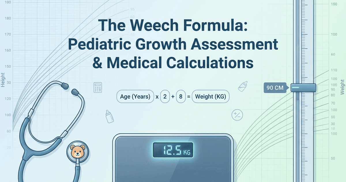 Cover: Weech Formula for Weight and Height: Pediatrics High-Yield Guide for NEET PG and USMLE (2026)