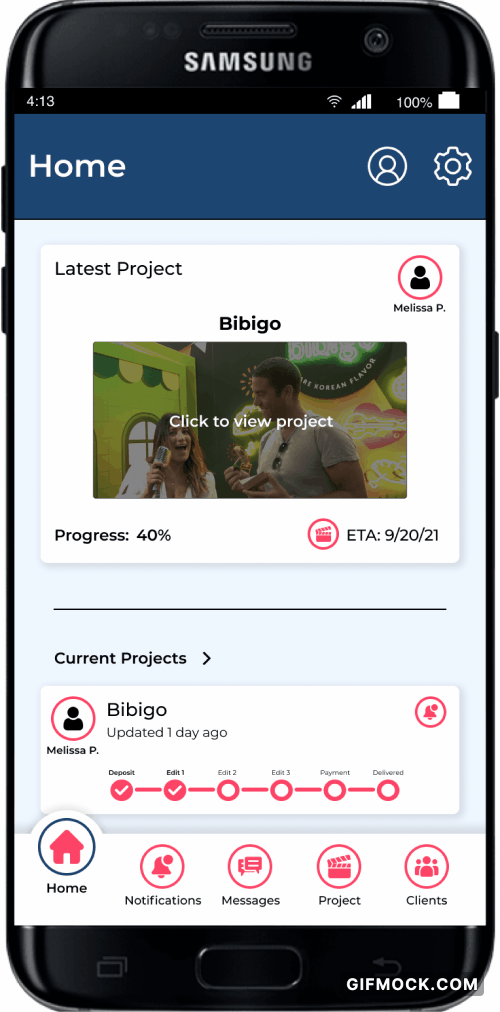 A comparison of the before and after of a mobile app's design